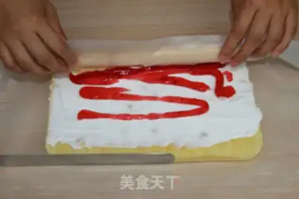 Make Colored Cake roll step 41