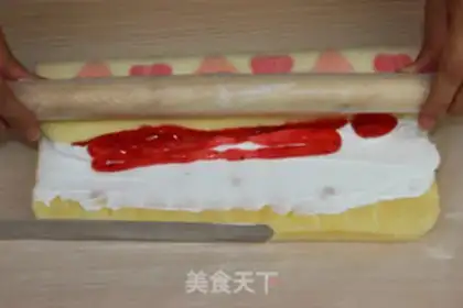 Make Colored Cake roll step 42