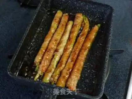 Make Burn the vegetable rolls and the eggs step 7