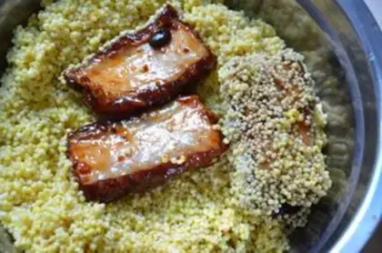 Make Goldmelon rice ribs step 5