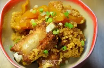 Make Goldmelon rice ribs step 9