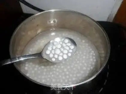 Make Rose rice milk tea step 1
