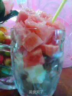 Make Watermelon, three colours of ice step 8