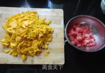 Make Pumpkin ice porridge step 1