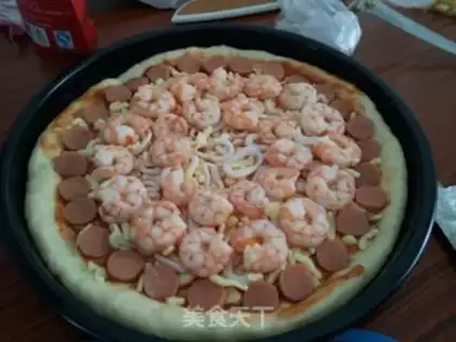 Make Seafood pizza step 5