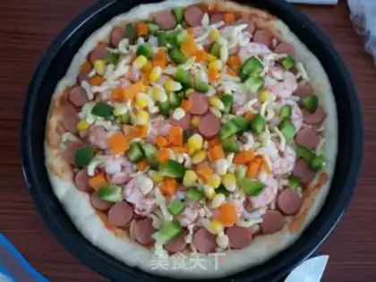Make Seafood pizza step 6