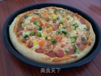 Make Seafood pizza step 7