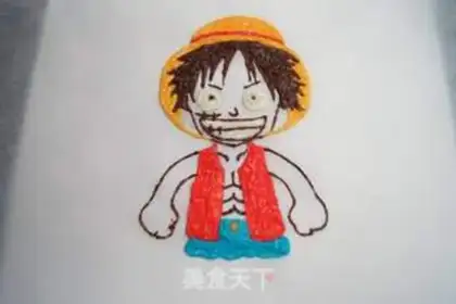 Make Luffy Cake roll step 11