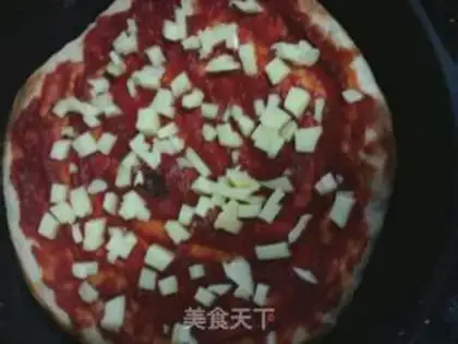 Make A flat pot of sausage pizza step 8