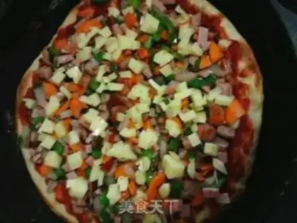 Make A flat pot of sausage pizza step 9