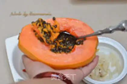 Make Milk papayas step 1