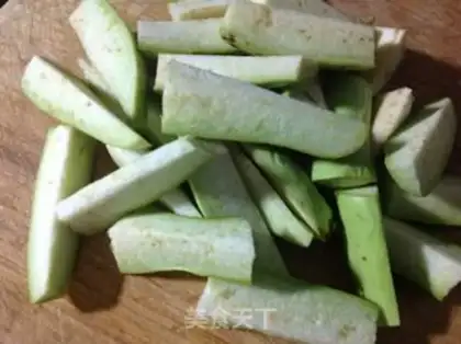 Make Long bean horned eggplant step 3