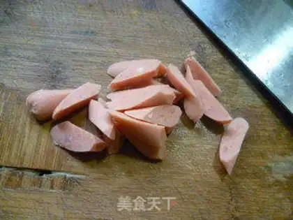 Make Celery ham and sausage step 3