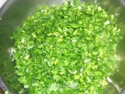 Make Big cabbage pork shrimp dumplings step 4