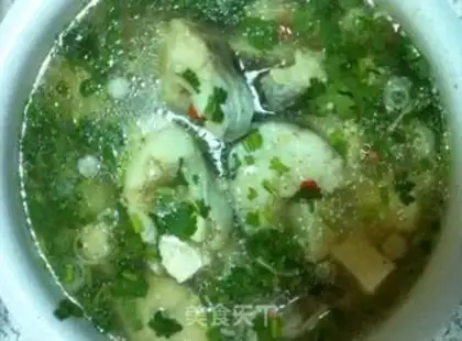 Make Sour cod tofu soup step 5