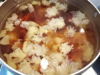 Make Peach gel, silver edear step 7