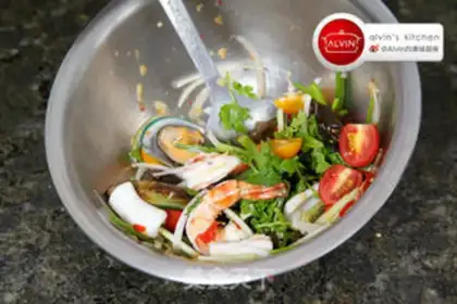 Make Thai seafood salad step 10