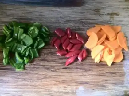 Make Twin peppers step 1