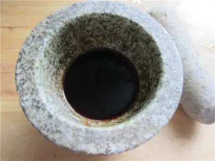 Make Red oil seaweed powder step 4