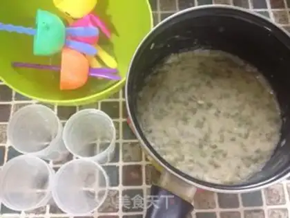 Make Green Bean Popsicle step 4