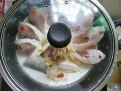Make Vacuated peacock porridge step 5
