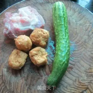 Make Pork oil tofu cucumber step 0