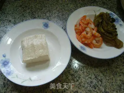 Make Pickled shrimp fried tofu step 0