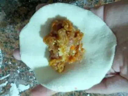 Make Fresh meat buns step 11