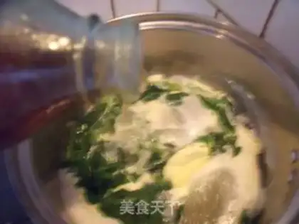 Make Spinach egg soup step 7