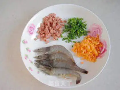 Make Shrimp ham cake step 1