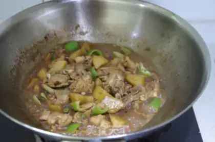Make Red-hot potato chicken rice step 10