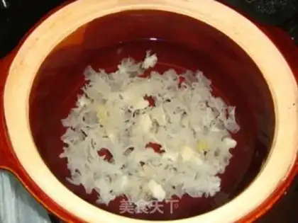 Make ♪ ♪ The silver ear soup ♪ step 2