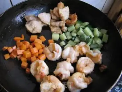Make The seafood family step 17