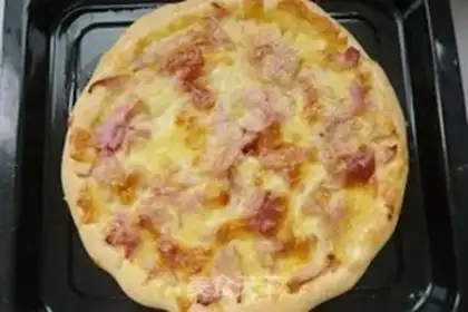 Make Bacon ham pizza step 9