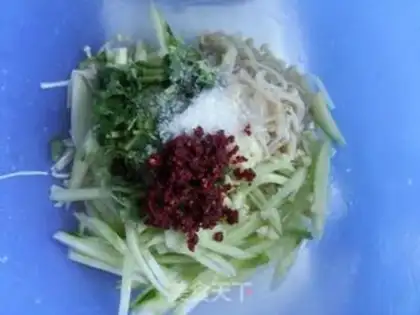 Make Gold pins and mushrooms and cucumbers step 2