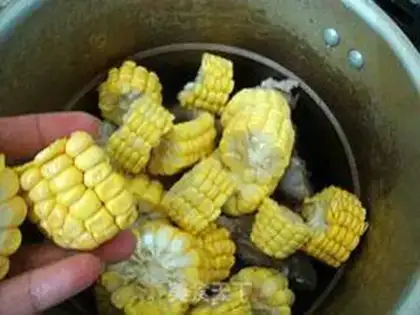 Make Peanut corn chop soup step 5