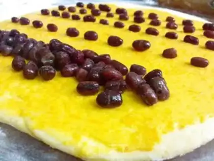 Make Pumpkin red bean roll step 7