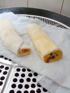 Make Pumpkin red bean roll step 9