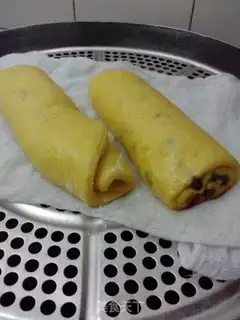 Make Pumpkin red bean roll step 10