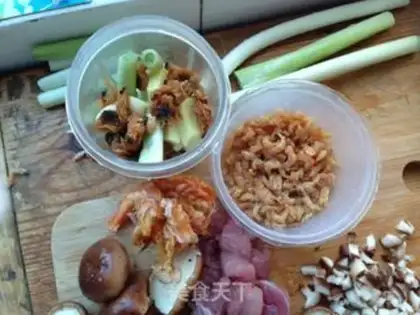 Make Shrimp clams burn wheat step 2