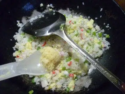 Make Crab willow fried rice step 10