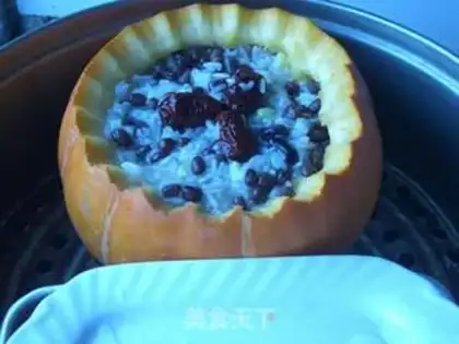 Make Pumpkin rice step 4