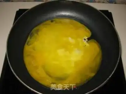 Make Creamed egg fried rice step 2