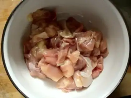 Make Chicken leg mushroom salad step 1