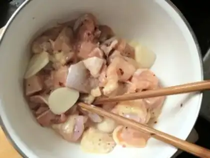 Make Chicken leg mushroom salad step 2