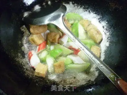 Make Krabs willow, little tofu step 7