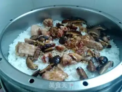 Make Mushroom chicken steam step 5