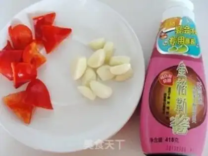Make Garlic sauce for almond mushrooms step 1