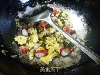Make Pickled crab willow fried eggs step 8