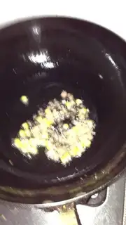 Make Sweet egg fried rice step 1